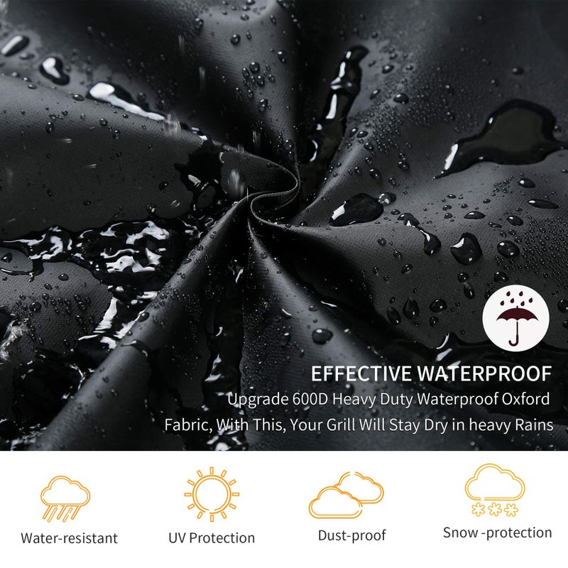 JIESUO Grill Cover for Weber Charcoal Kettle, Premium 22 Inch BBQ Cover, Heavy Duty Waterproof Grill Covers - Image 5